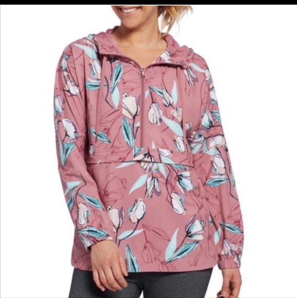 CALIA by Carrie Underwood Pink Floral Pullover XS